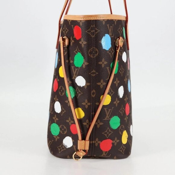 LOUIS VUITTON Monogram Yayoi Kusama Neverfull MM Tote Bag M46381 LV Auth 122877M - Picture 6 of 16
